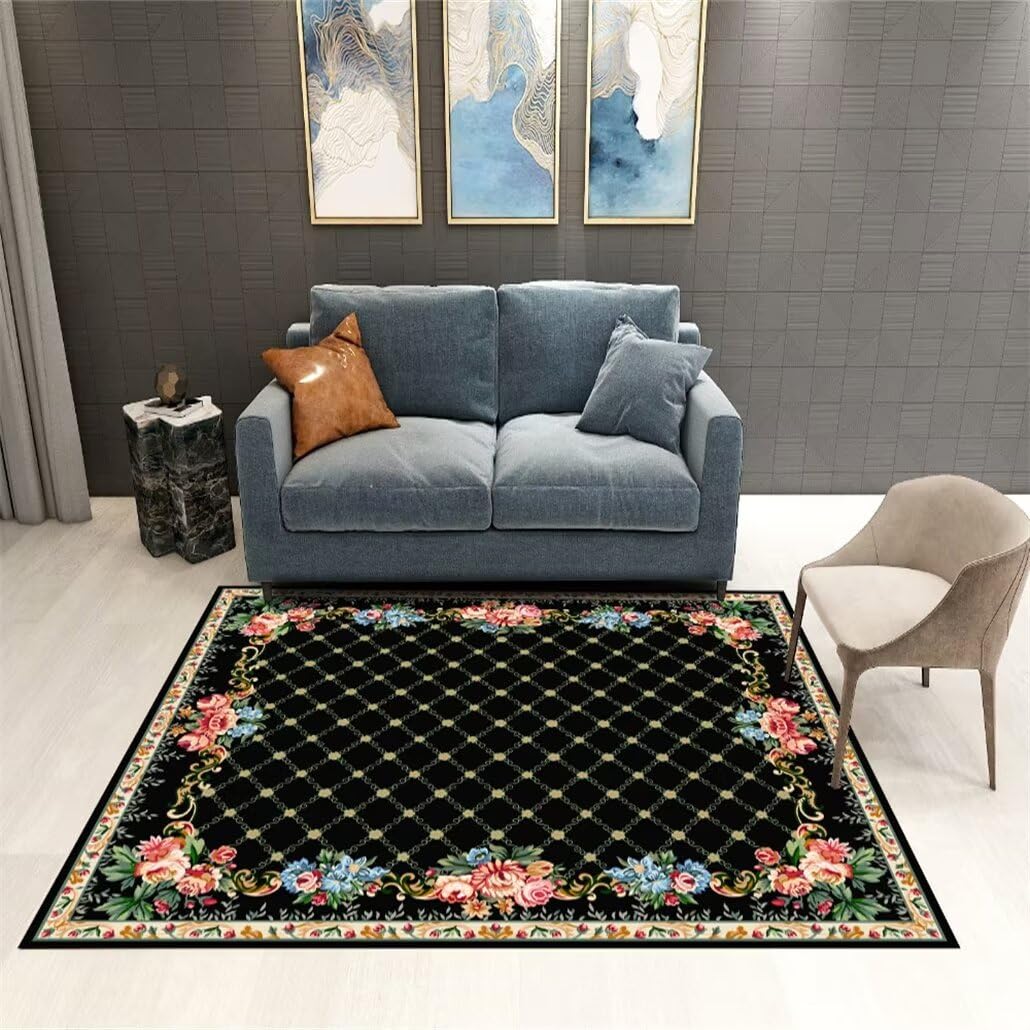 Tapis priere enfant doux à fleurs pour chambre et salon