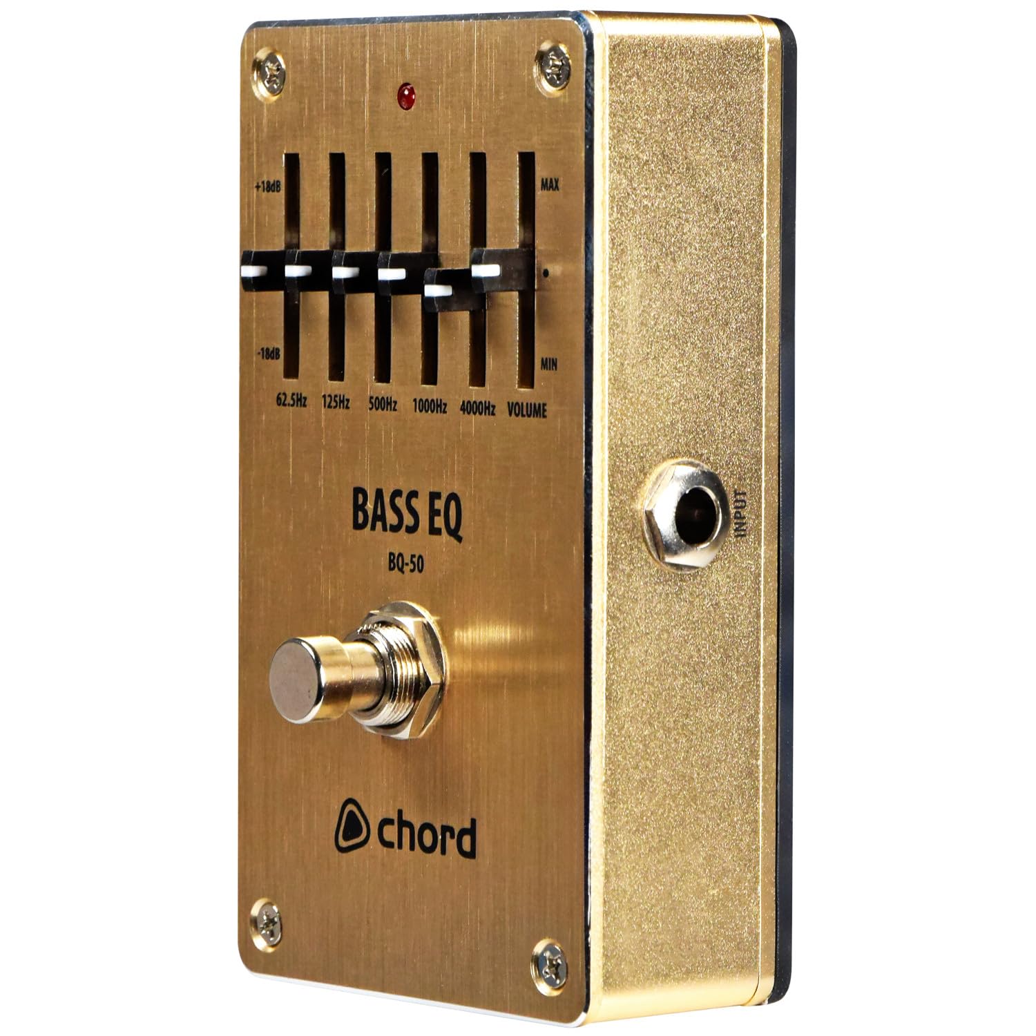 Chord | efektów gitarowych | BQ-50 5-pasmowy basowy EQ: precyzyjne kształtowanie tonów dla gitarzystów basowych z regulowanymi suwakami częstotliwości i trwałą konstrukcją