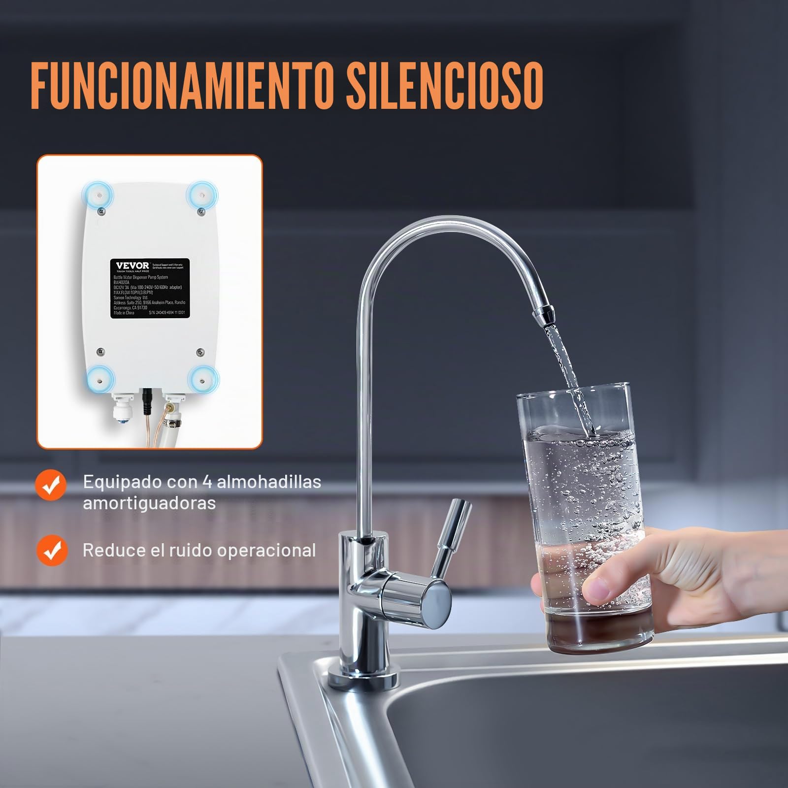 Bomba de Dispensador de Agua 35 W Dispensador de Bomba de Agua Bomba de Agua Potable Sistema de Agua Embotellada 14x19x7.6cm