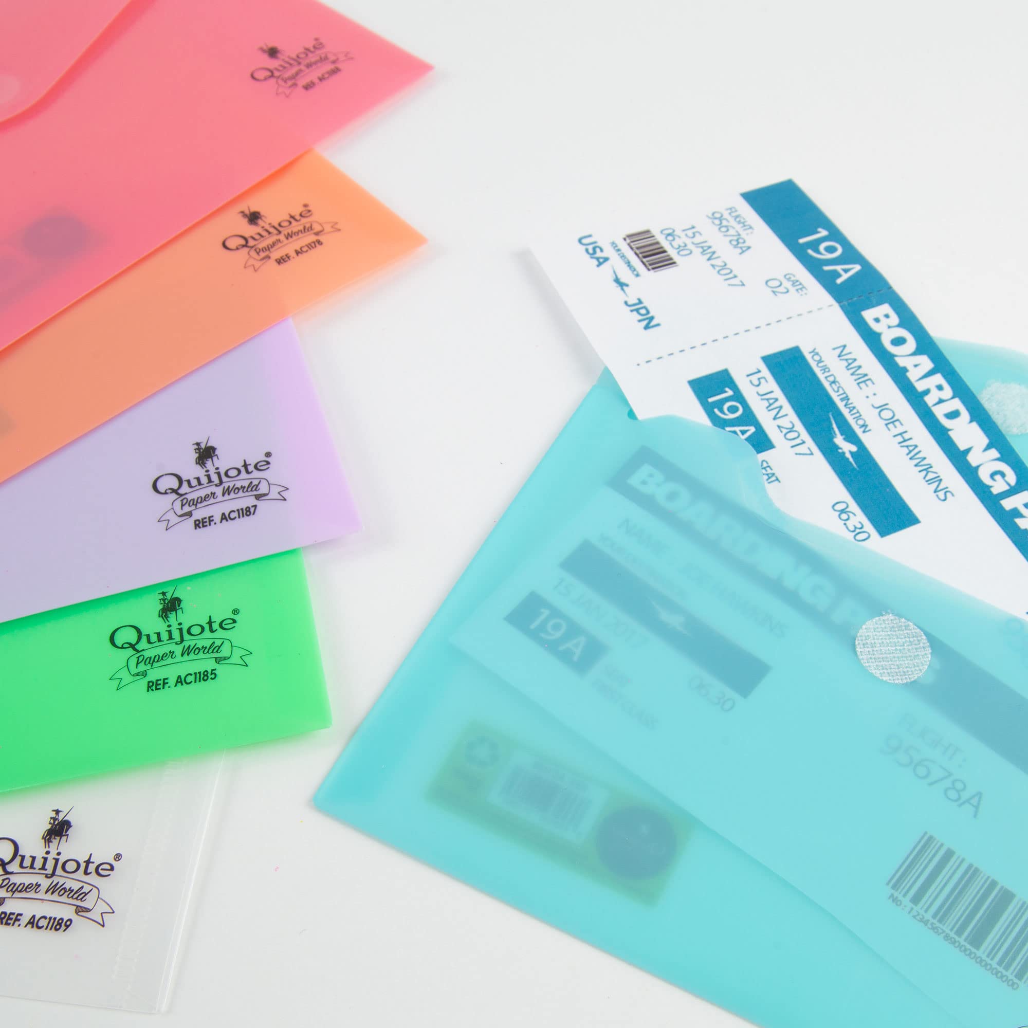 Cartelle Portadocumenti A5 Trasparenti - Set Da 24 Con Chiusura A Bottone E Tasca Etichetta, Per Ufficio E Casa - Foto 5