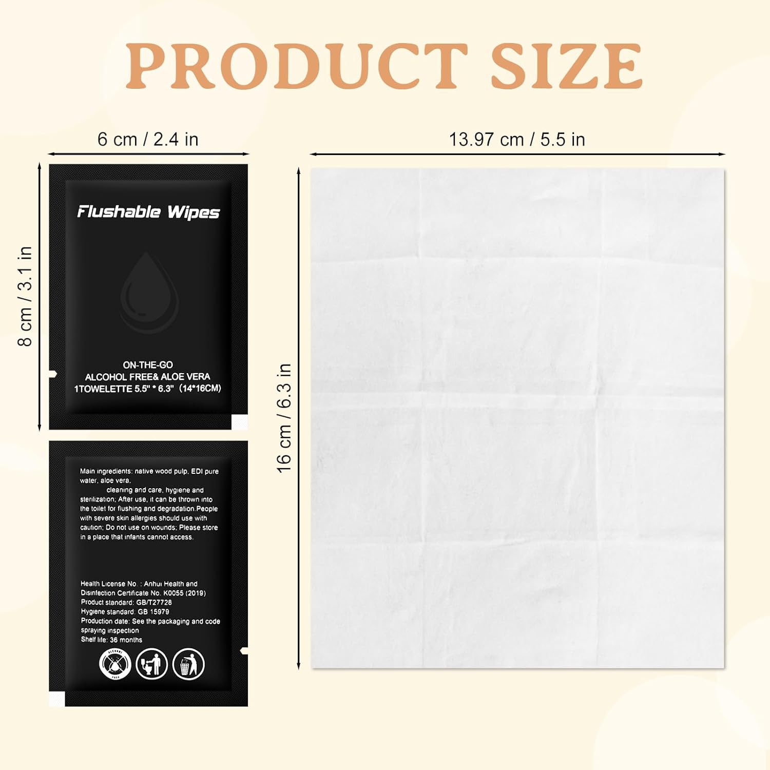 twoworld Flushable Wipes Travel Size Individually Wrapped for Women and Men,Unscented Wet Wipes Travel Size for Adult,Women,Men,Girl and Homeless (Black,Pack of 400)