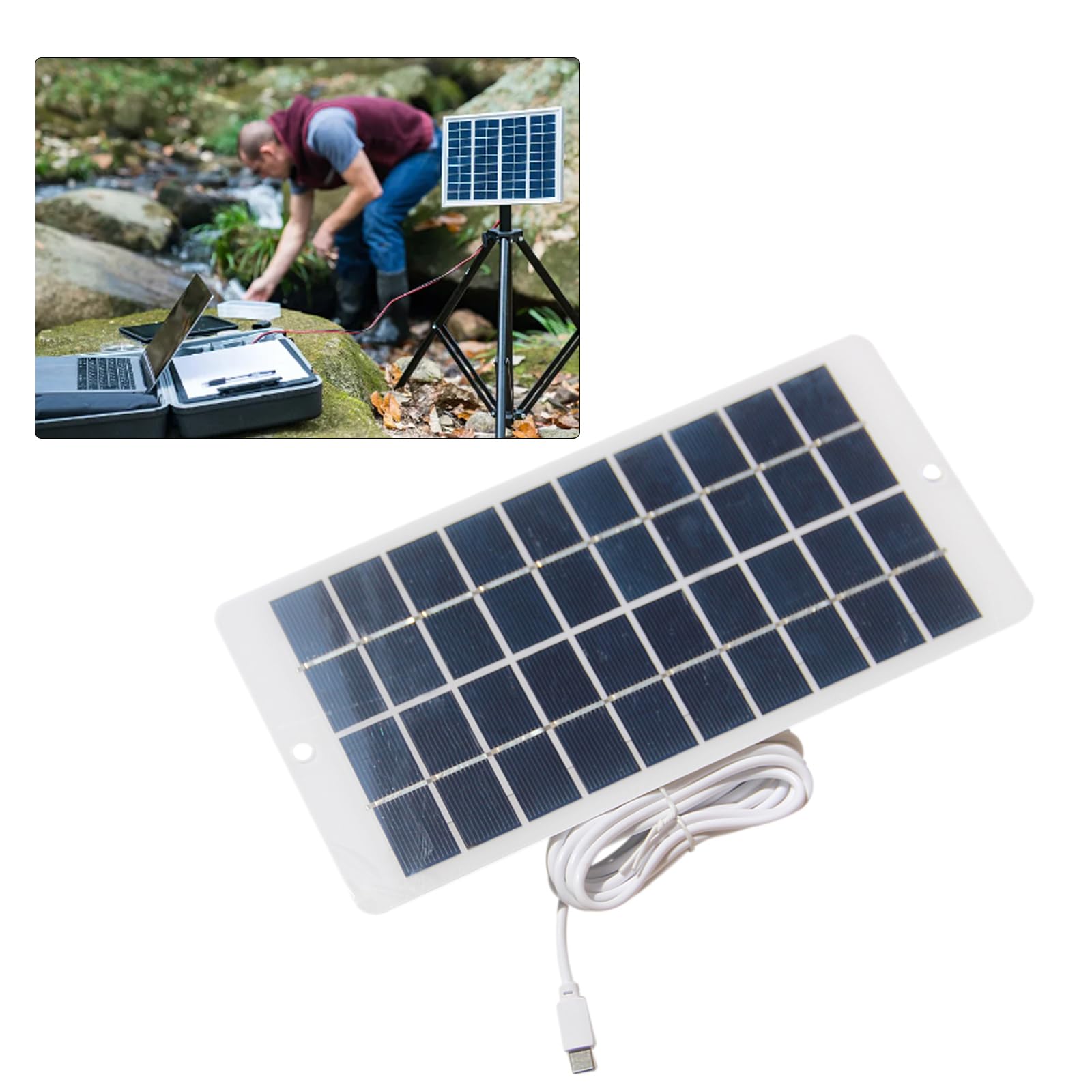 Pannello solare 4.5W per telecamera di sicurezza esterna 5V USB pannello solare addebita per batteria ricaricabile alimentato fotocamera