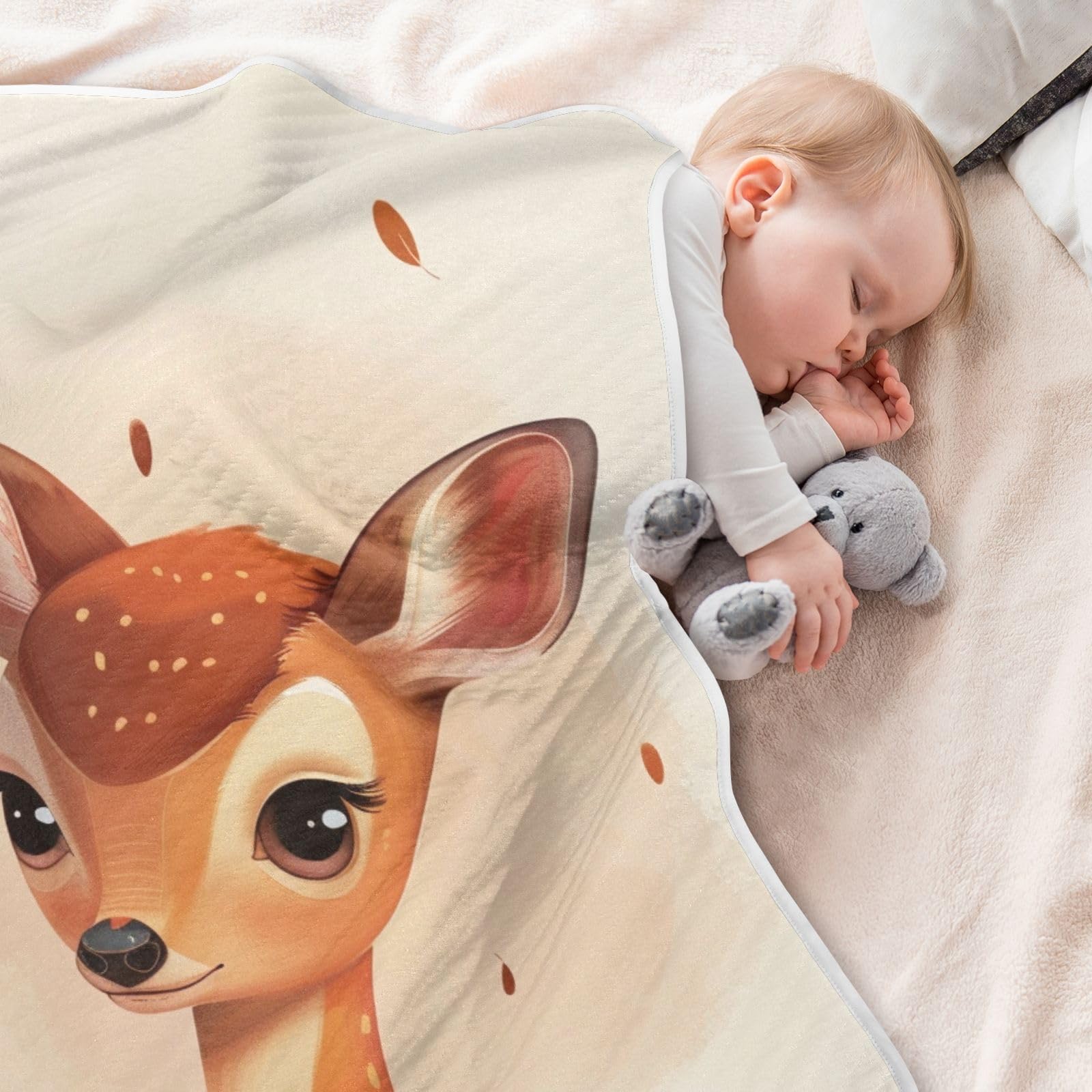 Buck Swaddle Set, Deer Antlers Swaddle Baby Blanket, Personalized