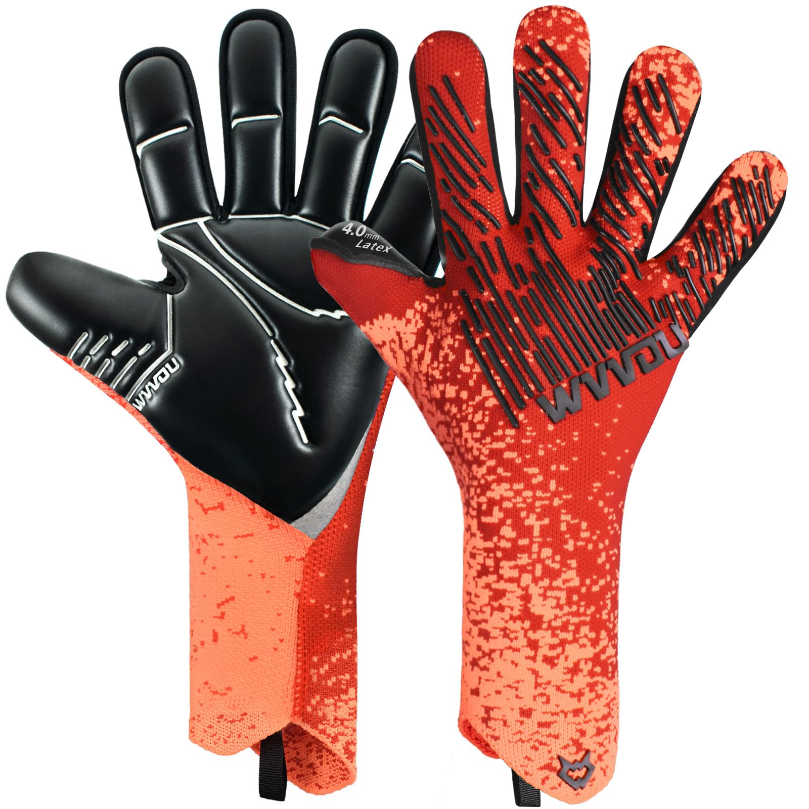 WVVOU Soccer Goalie Gloves Youth Adults, High Performance Goalkeeper Gloves, Breathable Soccer Gloves, 4+3mm Super Grip for The Toughest Saves โ image 1