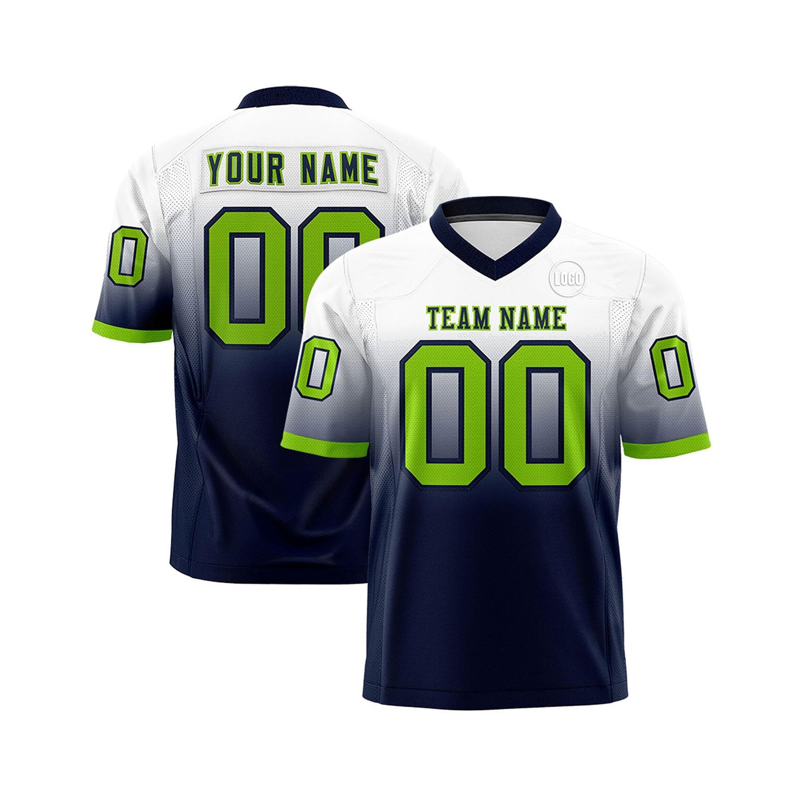 Custom Football Replica Team Jersey Printed with Team Name Number Logo Customized Uniform Fans Jersey for Men Women Boys Girls