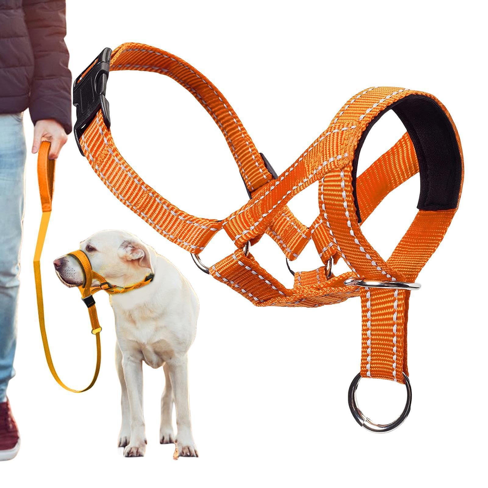 1 Correa para la Boca – Cabestro para Perros, Correa antitirones | Arnés de Cabeza de Perro Ajustable Acolchado, Correas líderes, Correas de Entrenamiento para Perro para Perros medianos y Grandes