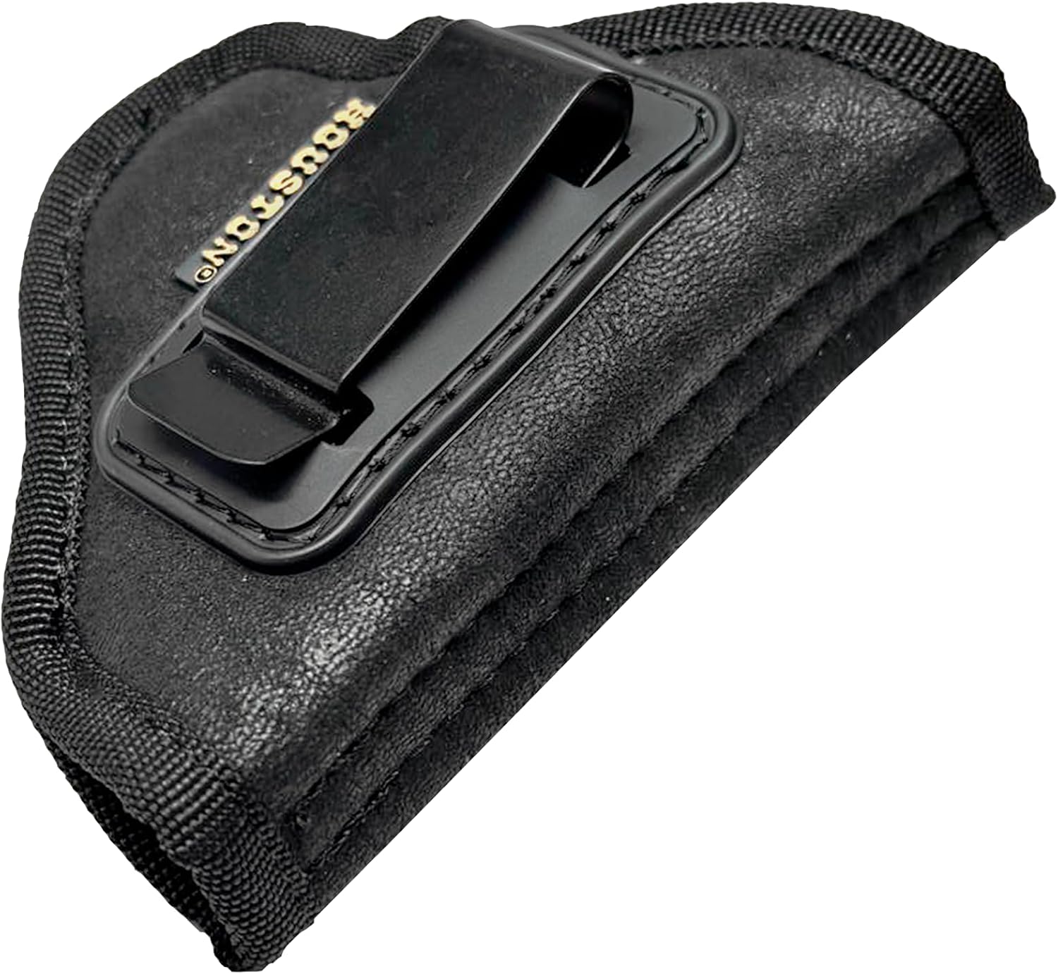 HOUSTON Gun Holster for Revolvers – ECO Leather Concealed Carry Holster for .38 J Frame S&W Taurus Rossi Ruger LCR – Inside Waistband with Metal Clip – Fits Most 5 Shot Revolvers