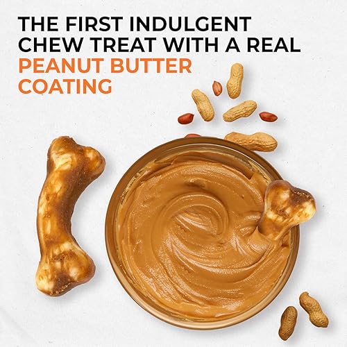 Miniatura 5 de Canine Naturals IrresistiBONES - Mantequilla de maní masticable de larga duración, hecha con mantequilla de maní real, totalmente natural y