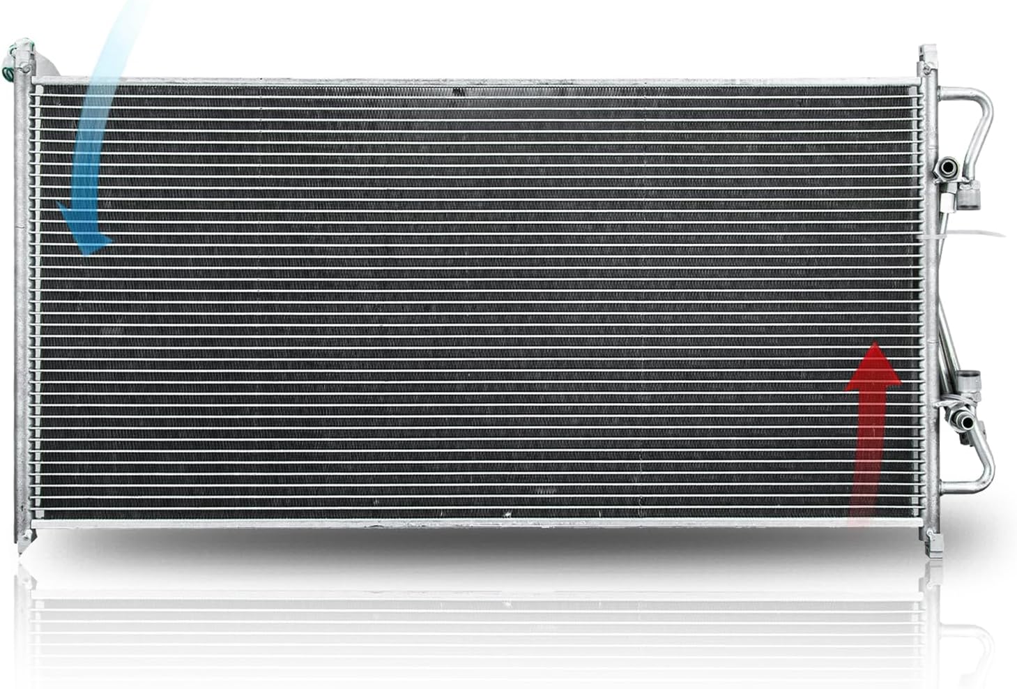 AC Condenser Aluminum Replacement for Ford Replacement for F-series for 150 4.6L 5.4L V8 2004 2005 2006 2007 2008 A/C Air Conditioning Condenser 4L3Z19712AA 7L3Z19712A
