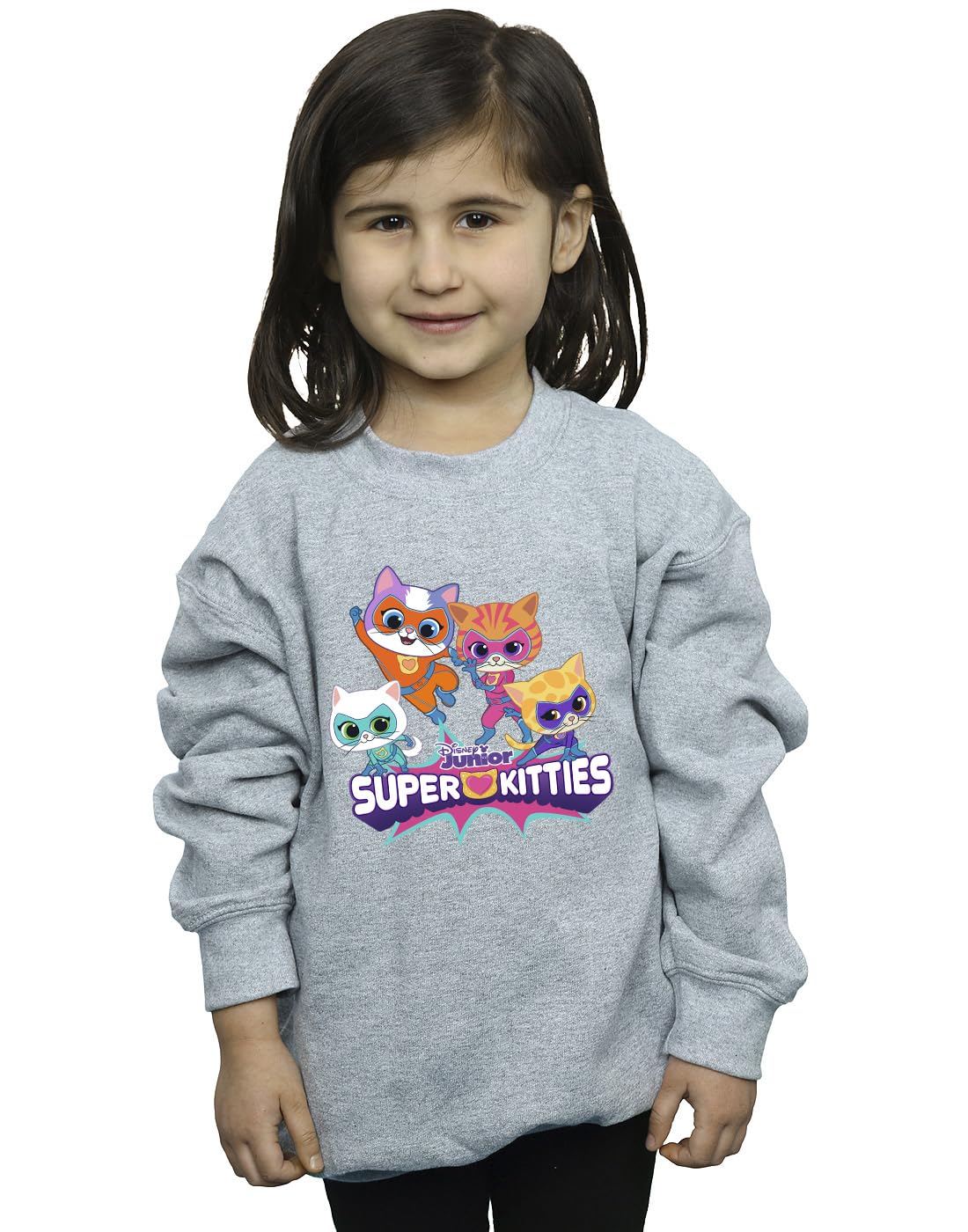 Absolute Cult Girls Sport Grey Disney Superkitties Group Sweatshirt 12-13 Years