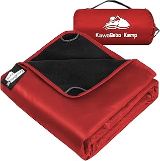 Fleece Waterproof Outdoor Blanket - Windproof Stadium Blanket for Campin...