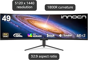 INNOCN 49インチ ウルトラワイドモニターモニター 144Hz Refurbished 49C1G | 49