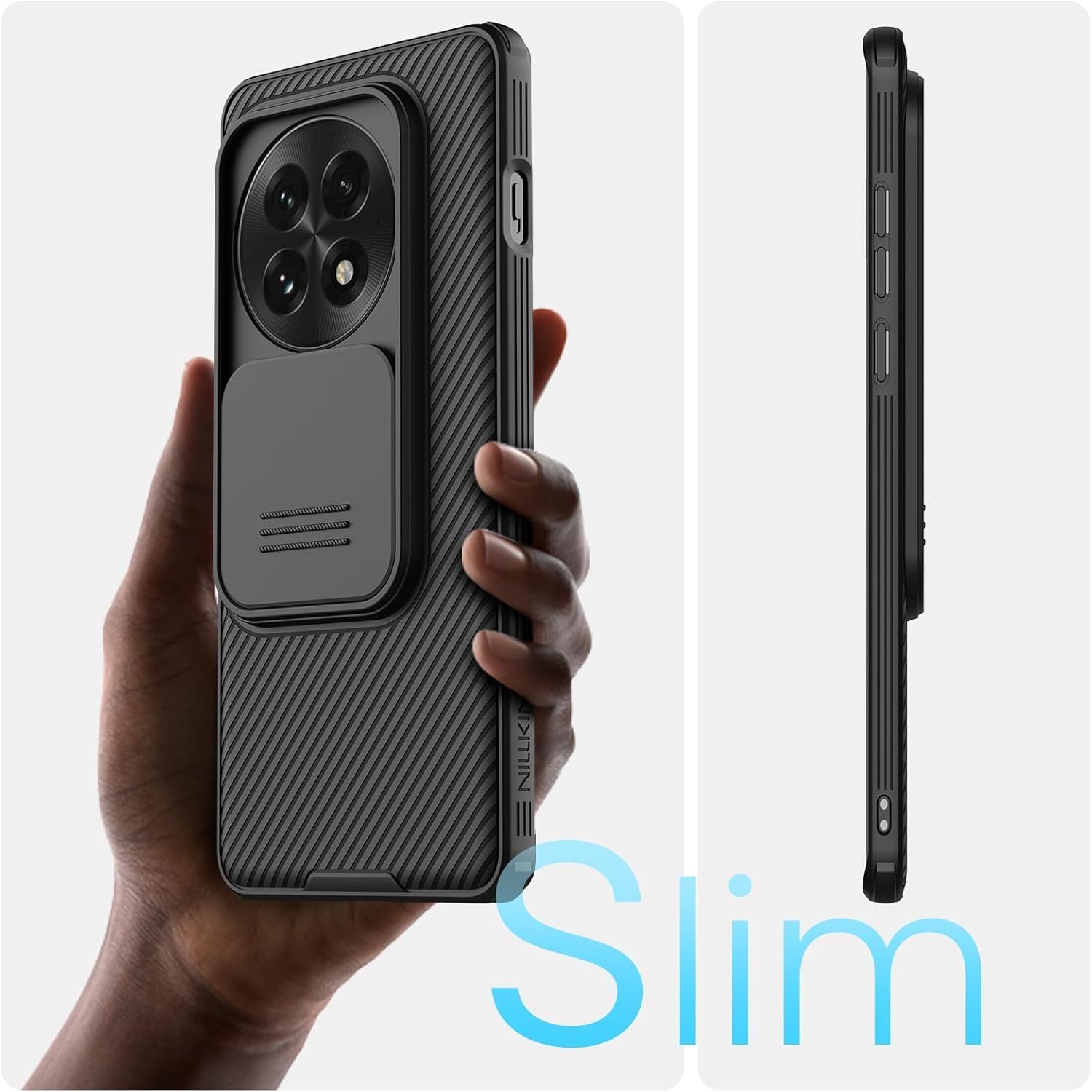 For OnePlus 13 Case, Camera Lens Protection Slide Cover, TPU+PC Shockproof Bumper Back Cover, Anti-Fingerprint Mobile Phone Case, Slim Fit Protective Casing 2026 - view 4