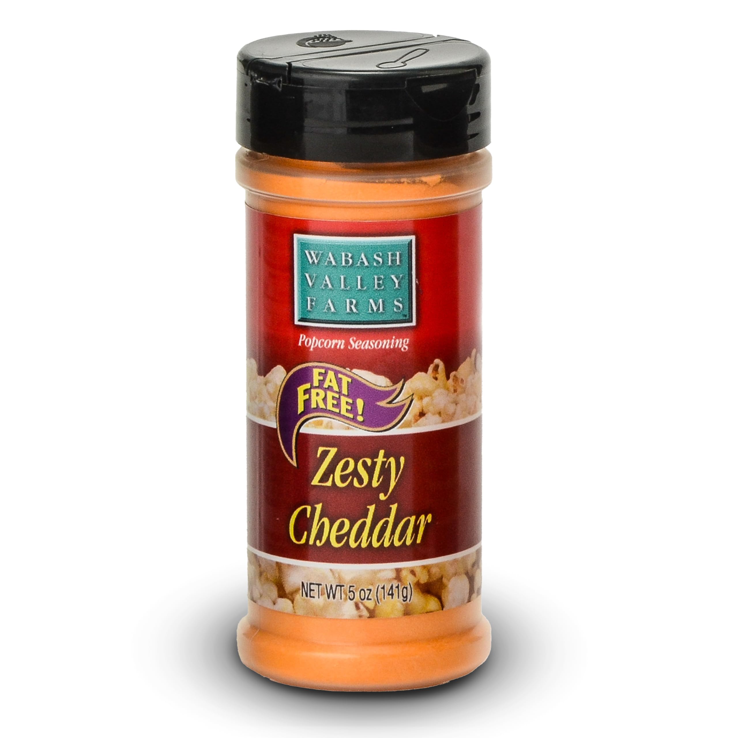 Zesty Cheddar Cheese Popcorn Seasoning - Wabash Valley Farms Cheddar Cheese Powder, Fat Free Cheese Popcorn Topping, Popcorn Flavoring Seasoning for Irresistible Cheddar Popcorn Flavor (5 oz)