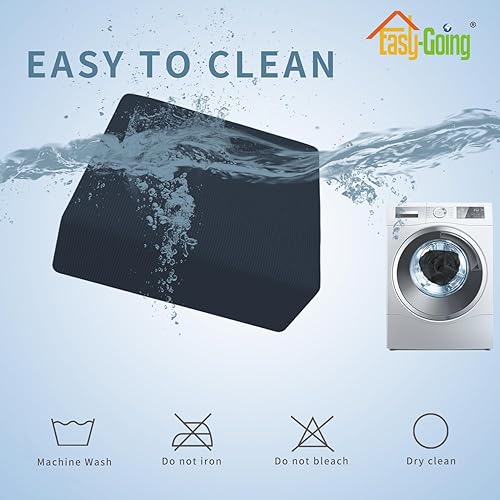 Miniatura 6 de Easy-Going Funda otomana cuadrada elástica de 40 x 40 x 15 pulgadas, protector de muebles, funda rectangular suave con parte inferior elástica,