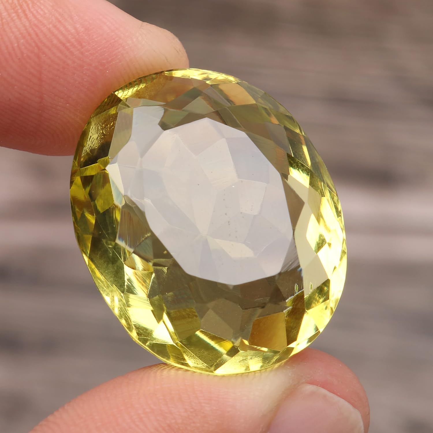 REAL-GEMS Beautiful Brazilian Yellow Citrine 47.15 Ct. Brilliant Oval Cut Loose Gemstone November Birthstone GS-120