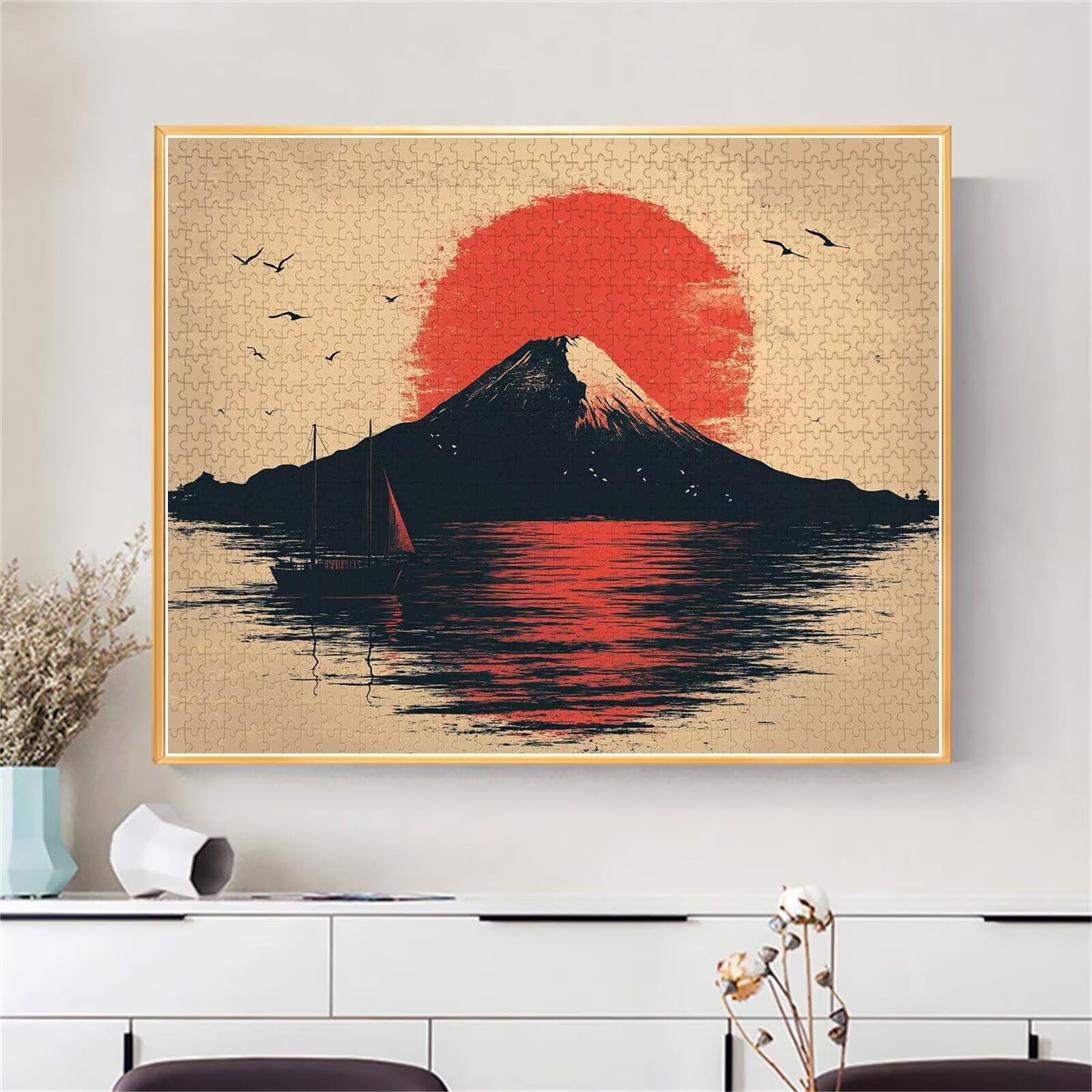 Puzzle Erwachsene 2000 Teile Sonnenuntergang Berg Educa Jigsaw für Kinder ab 8 Jahren Mädchen Jungen, Erwachsene Impossible Klassische Puzzles, Anspruchsvoll Spielspaß, Als Geschenke 70x99cm t-598