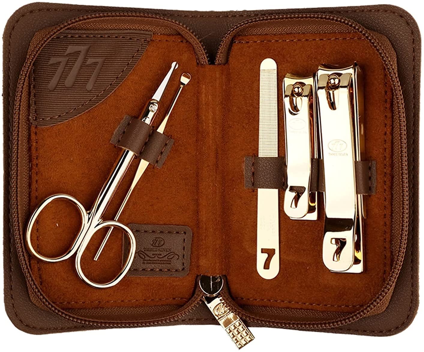 Kit de Cuidado de Uñas Juego de Manicura 5 en 1 Kit de Pedicura de Acero Inoxidable Professional Cojillas de Uñas Herramientas de Cuidado de Uñas, Kit de Aseo con Tijeras para el Cabello de la N