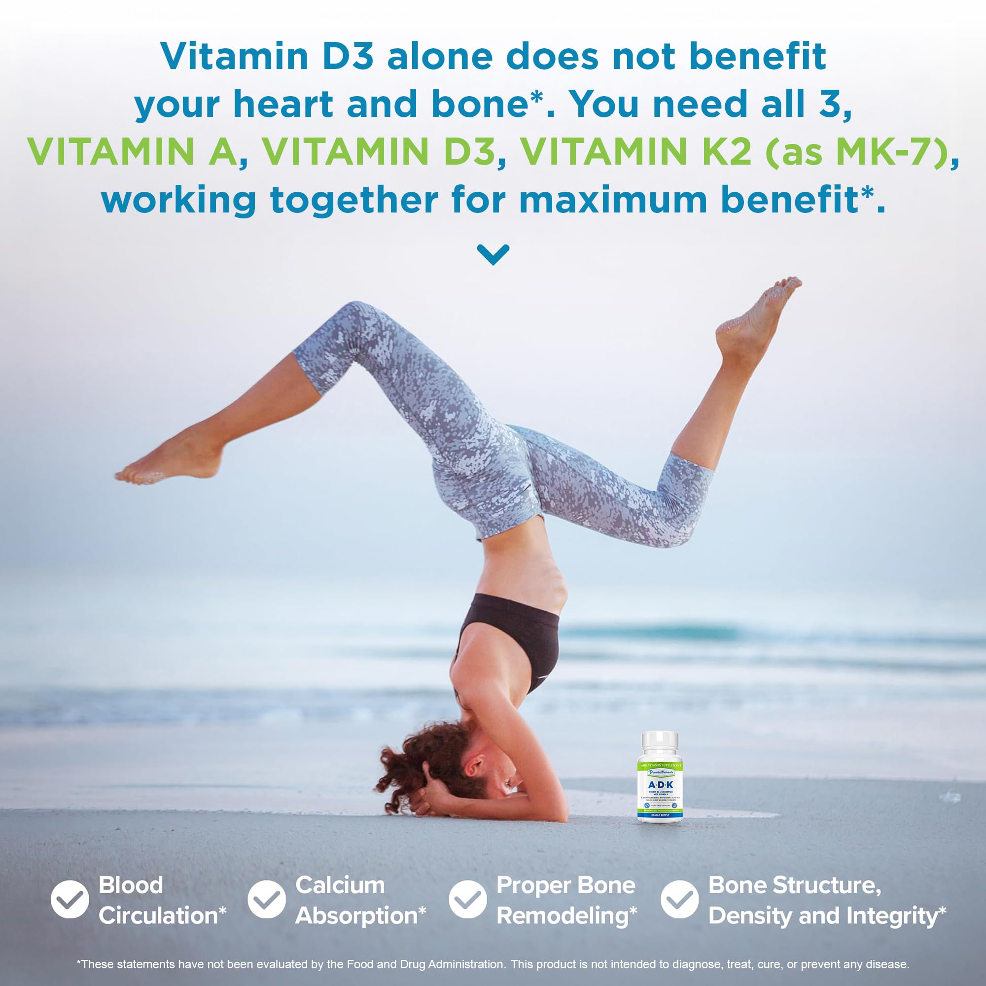Power By Naturals ADK Vitamin Supplement - Vitamins A, D3 & K2 MK-7 — Amazon image 6