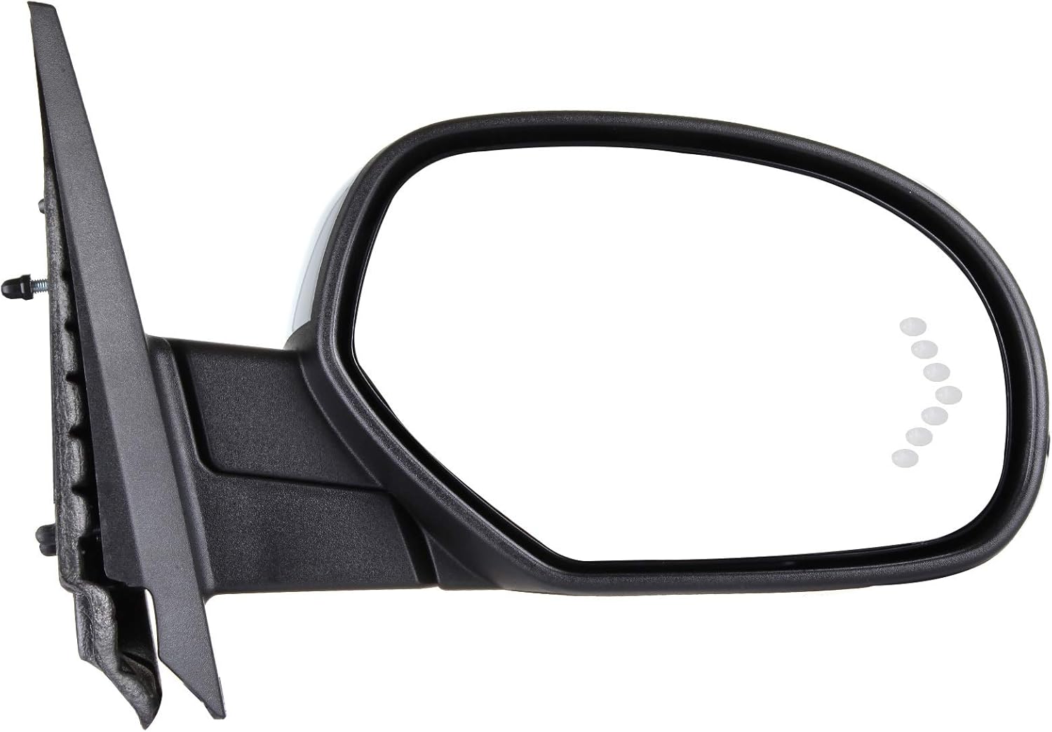 SCITOO Passenger Side Mirror Fit for 2007 2008 2009 2010 2011 2012 2013 For Chevy Silverado For GMC Sierra 1500/2500 HD/3500 HD Black Power Folding Heated Turn Signal Memory Chrome Rear View Mirror