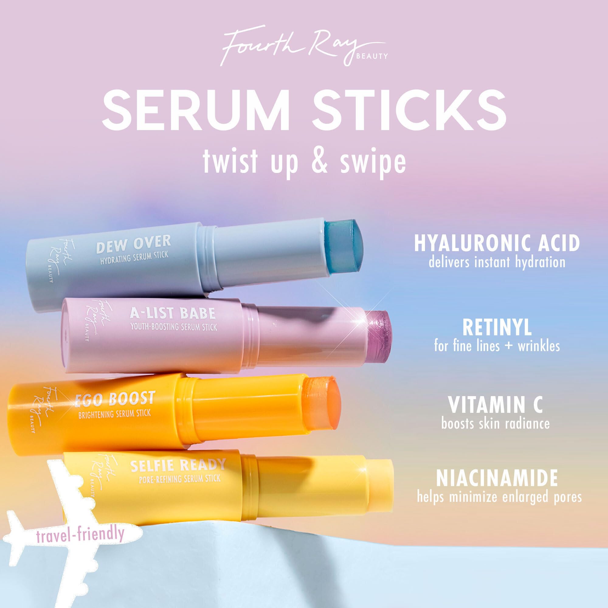 ColourPop Brightening Vitamin C Serum Stick - Face & Under Eye Balm Stick for Glowy Summer Makeup Prep - Enriched with Turmeric to Help Approve the Appearance of Redness - Ego Boost (0.25 oz)