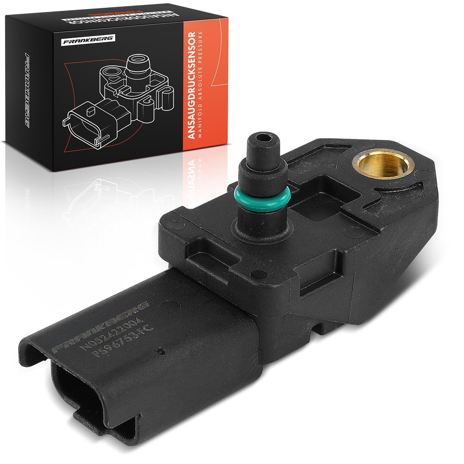 Frankberg Capteur de pression du collecteur d'admission 9675320480 | Compatible avec: C4 II NC, C3 II SC, C3 Aircross II 2C 2R, 308 II L3 LB LH LP LW, 2008 I CU, 5008 II M4 MC MJ MR