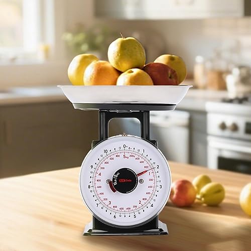 Miniatura 5 de Tada Escala mecánica de alimentos de cocina analógica de 11 lb con esfera de pesaje con cuenco