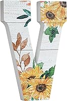 Vista 20 de COLLECTIVE HOME - Letras de madera de 10 pulgadas para decoración de pared, decoración del alfabeto de mesa de girasol, decoración de granja