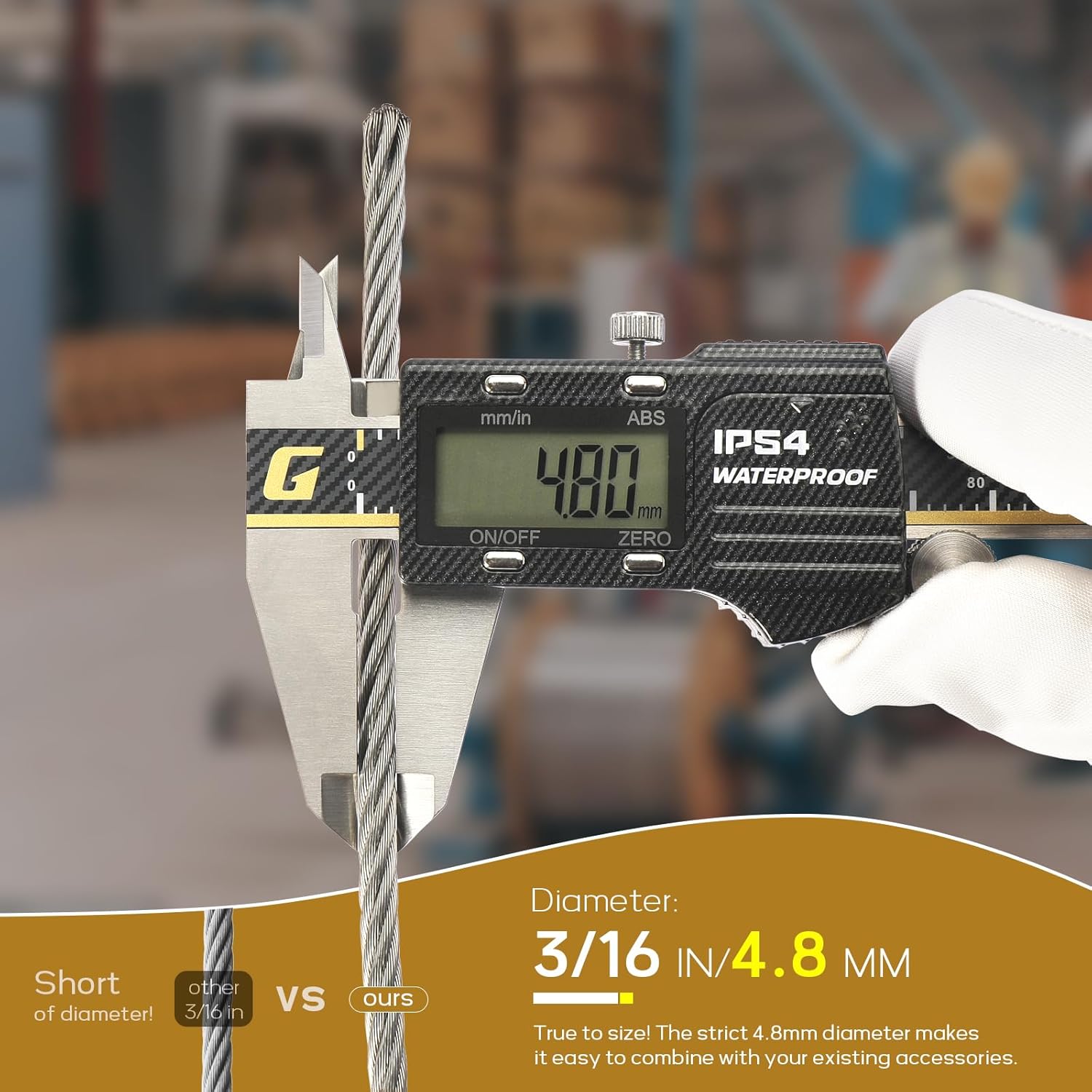 3/16" Stainless Steel Cable, 600FT Wire Rope Aircraft Cable for Pulling, Lifting, Deck Cable Railing, String Lights and DIY Balustrade, 7 x 19 Strands Construction - Image 3