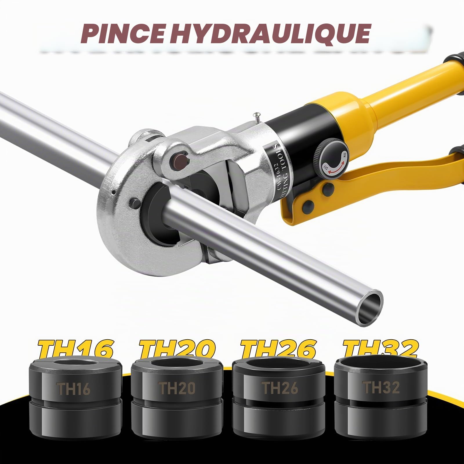 Pince à Sertir pour Tuyaux Hydraulique avec Contour TH - Riveteuse TH16, TH20, TH26, TH32