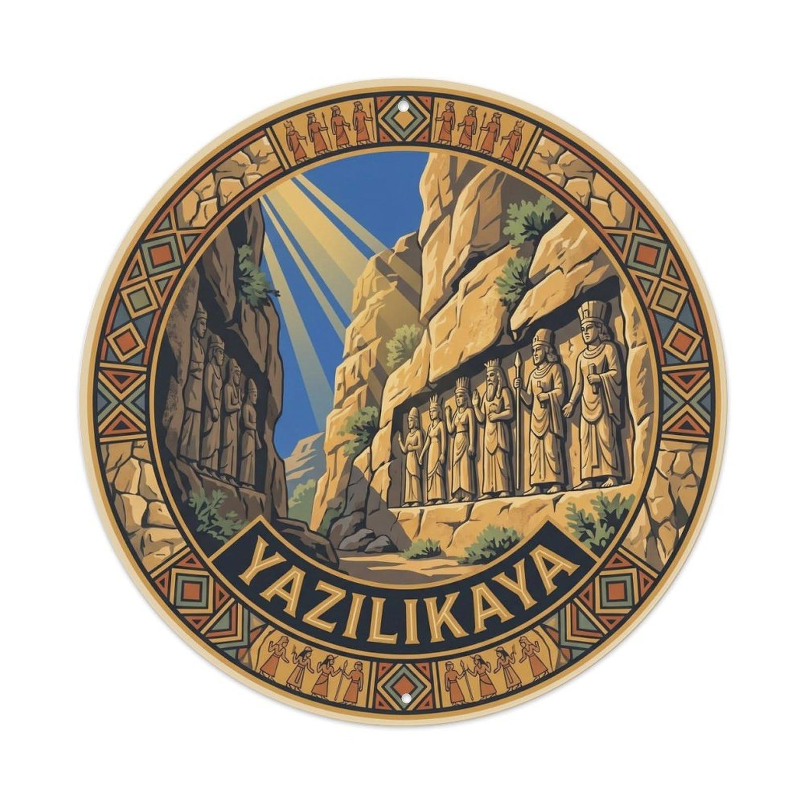 Kirikkale Hittite Yazilikaya Travel Turkey Vintage Metal Tin Sign