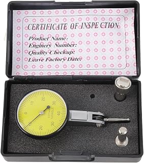 Dial Reloj Comparador Digital, Indicador con Precisión 0.01mm, Kit con Estuche Gris - Alta Exactitud, Rotación 360° Ajustable, Ideal para Torno y Micrómetro Centésimal