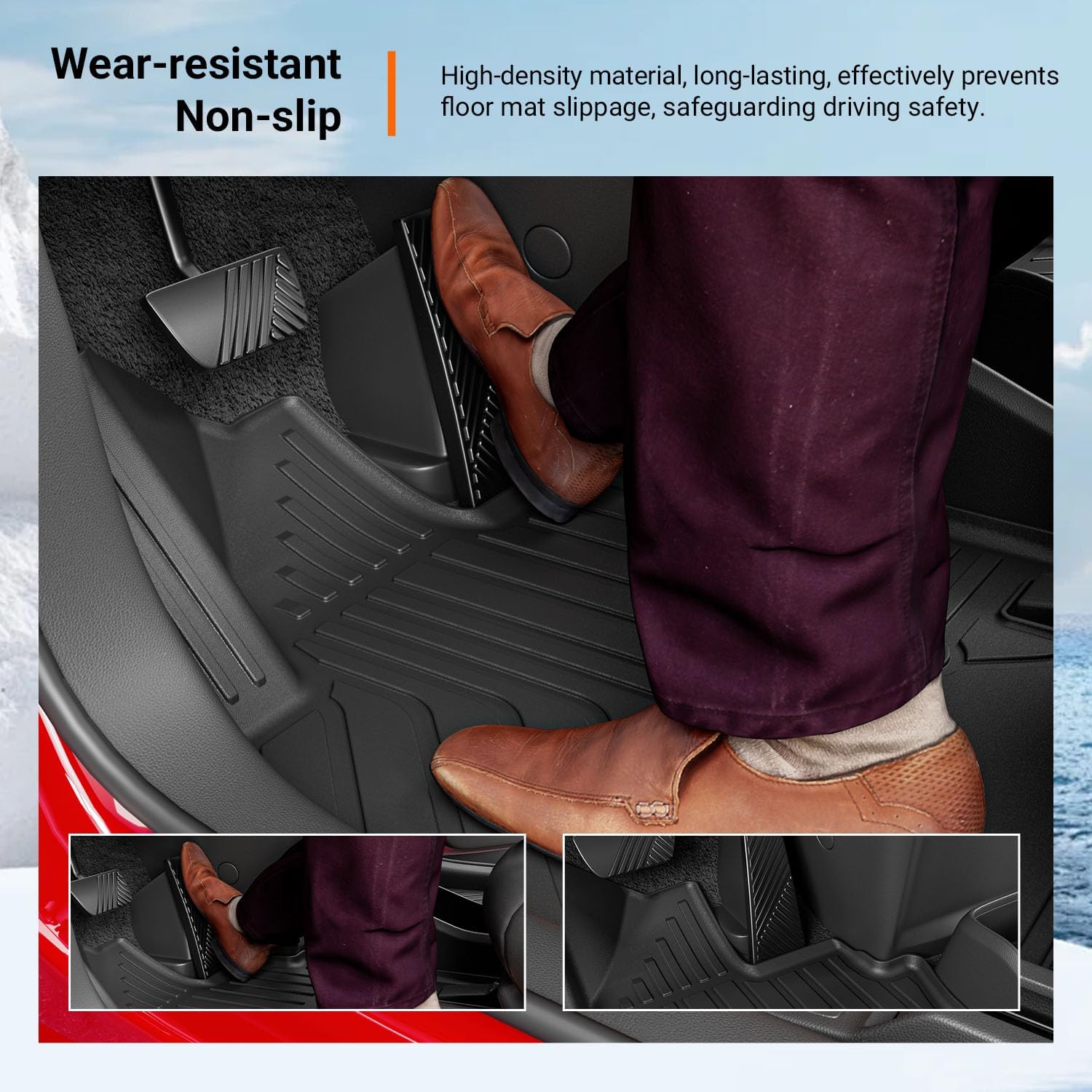 powoq 6&7 Seats Floor Mat Cargo Liner Compatible with 24-26 KIA EV9 Trunk Mat 2nd Backrest Liner TPE Cargo Mat Replacement for 2024 2025 2026 KIA EV9 Accessories - Image 4