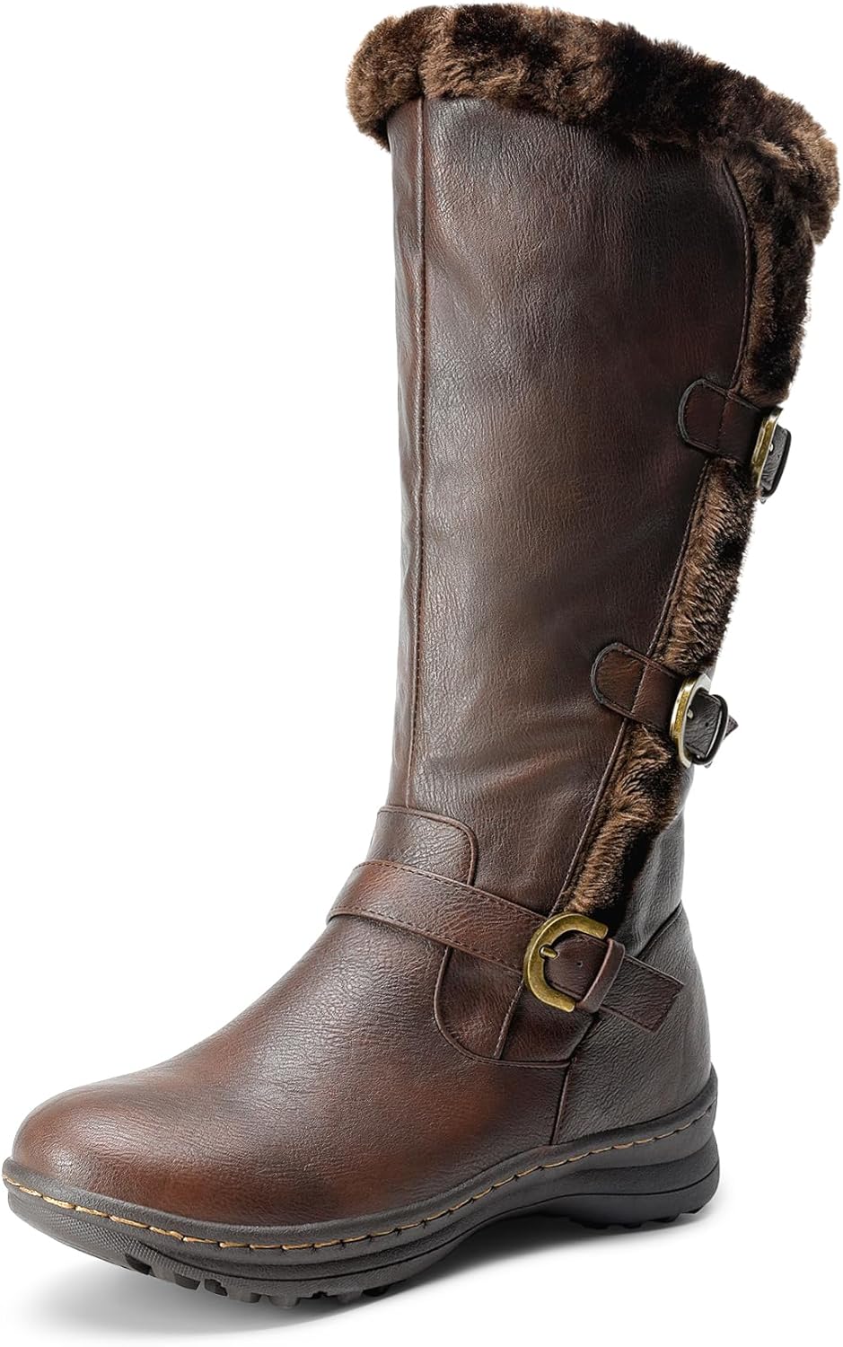 DREAM PAIRS Women's Knee High Boots - Faux Fur Lining