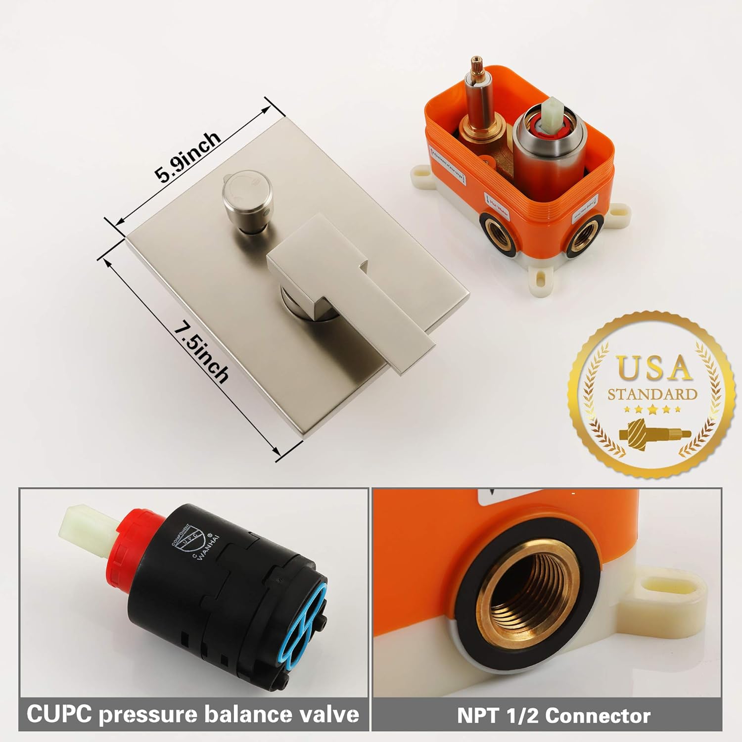 Hоttеѕt Sаlеѕ SKOWLL LED Waterfall Shower Set Ceiling Mount 10 Inch Rainfall Shower Head with Lighting Bathroom Shower Faucets Sets with Valve, Brushed Nickel Bеѕt Prоmо SKOWLL LED Waterfall Shower Set Ceiling Mount 10 Inch Rainfall Shower Head with Lighting Bathroom Shower Faucets Sets with Valve, Brushed Nickel