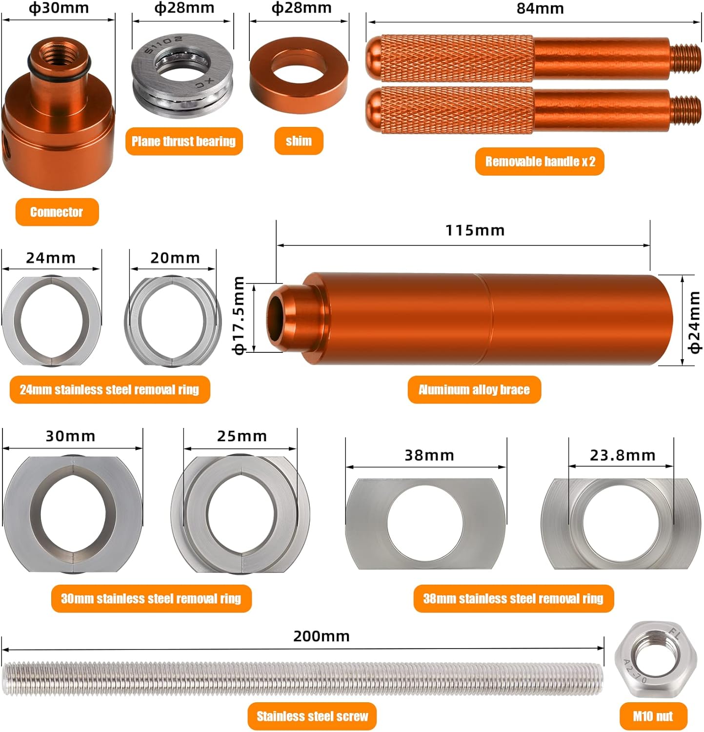 Bicycle Bottom Bracket Install and Removal Tool Kit, Bearing Press Tool,Bike Bottom Bracket Remover,Suitable for BB86/BB30/BB91/BB92 and More