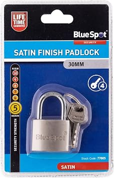 Fort Knox 77005 30 mm Satin Finish Padlock, Gold