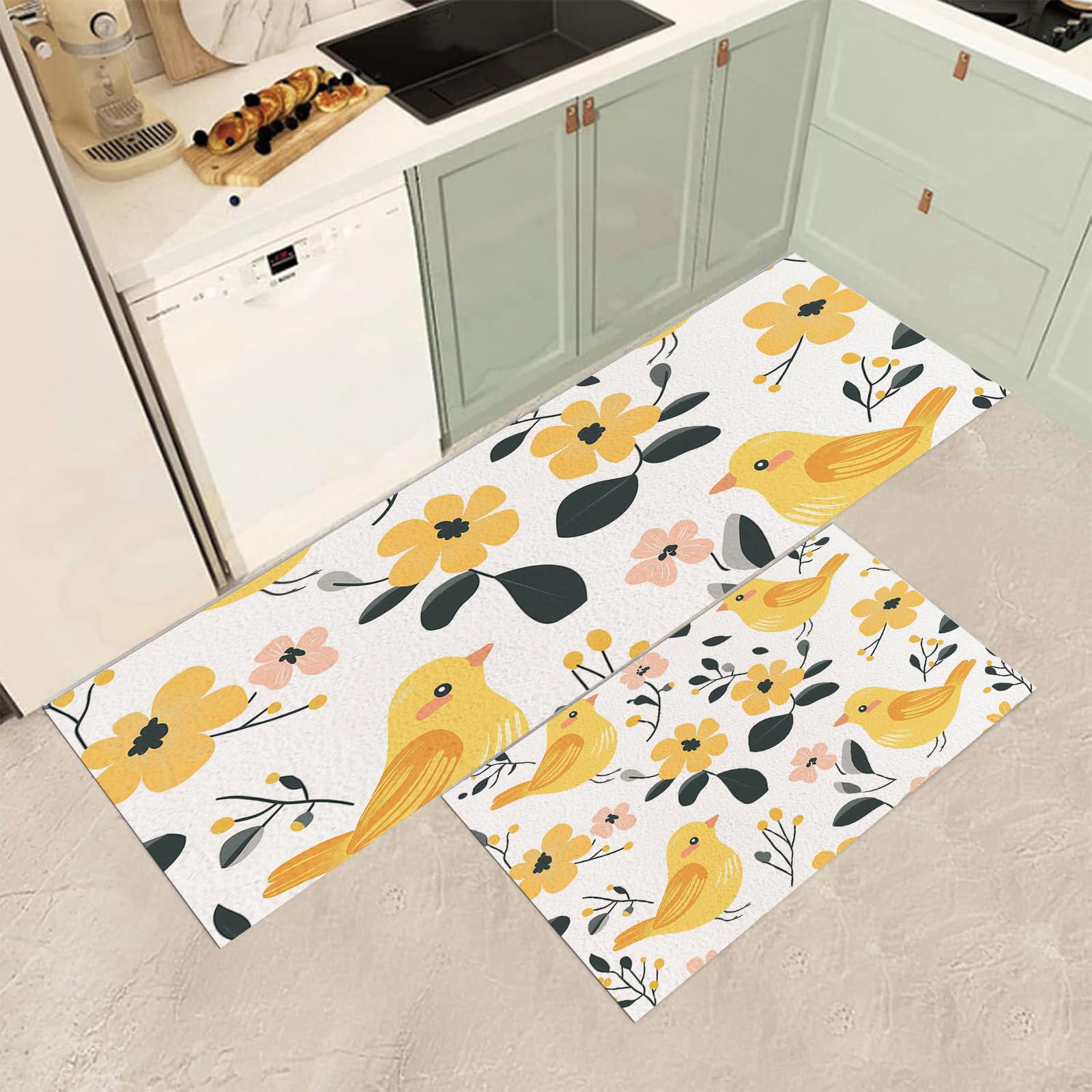 Tapis de cuisine antidérapants lavables et sécurisés pour sols de maison