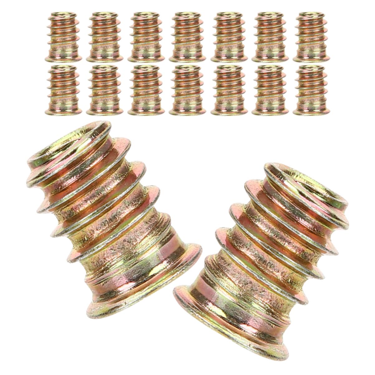 SOLUSTRE 40Pcs Threaded Inserts Nut Fasteners for Wood Furniture Screw in Design for Easy Installation in DIY Projects and Printing