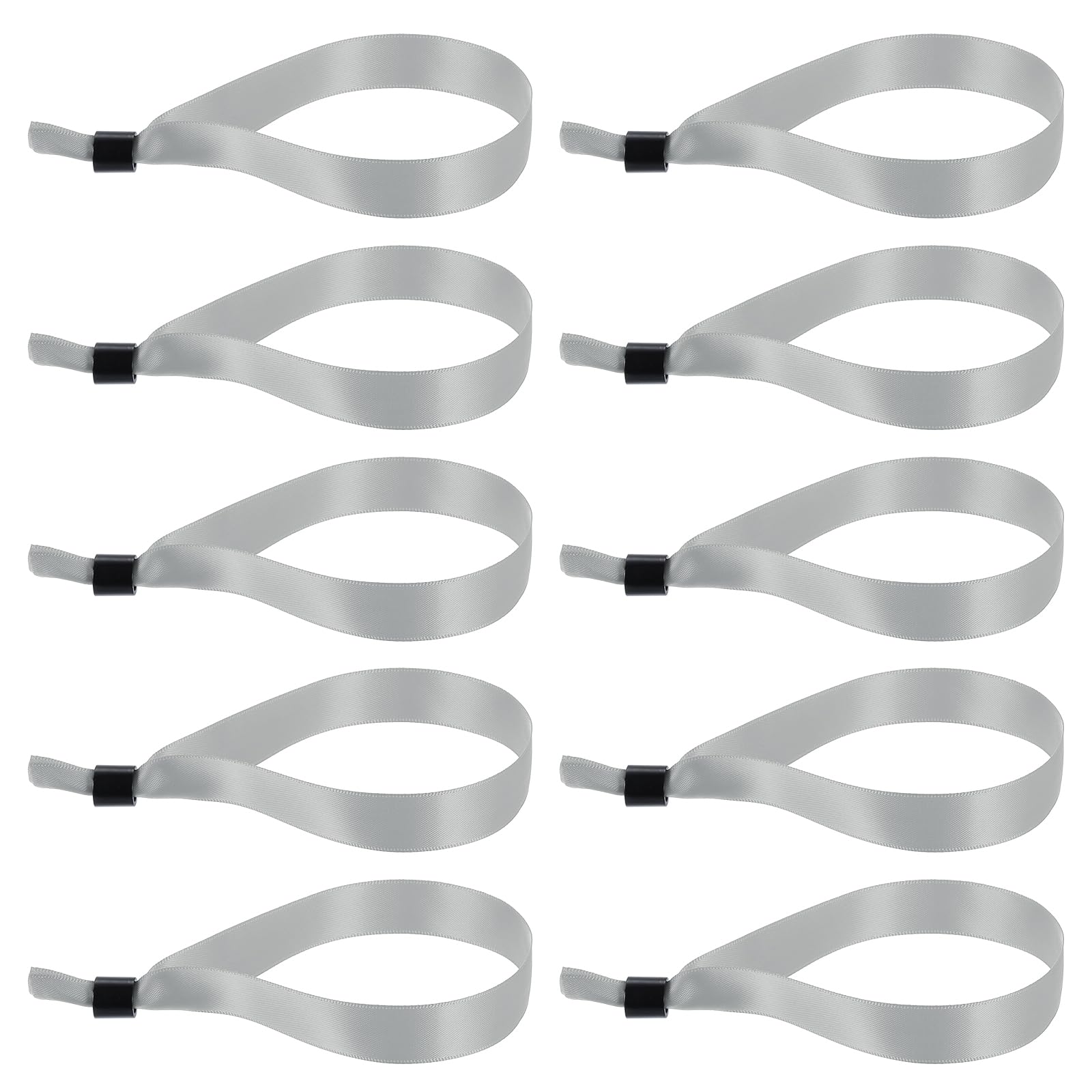 PATIKIL Disposable Cloth Wristbands for Events 100 Pcs Adjustable Cloth Event Wristbands Colored Wrist Bands for Concert Club Parties Grey