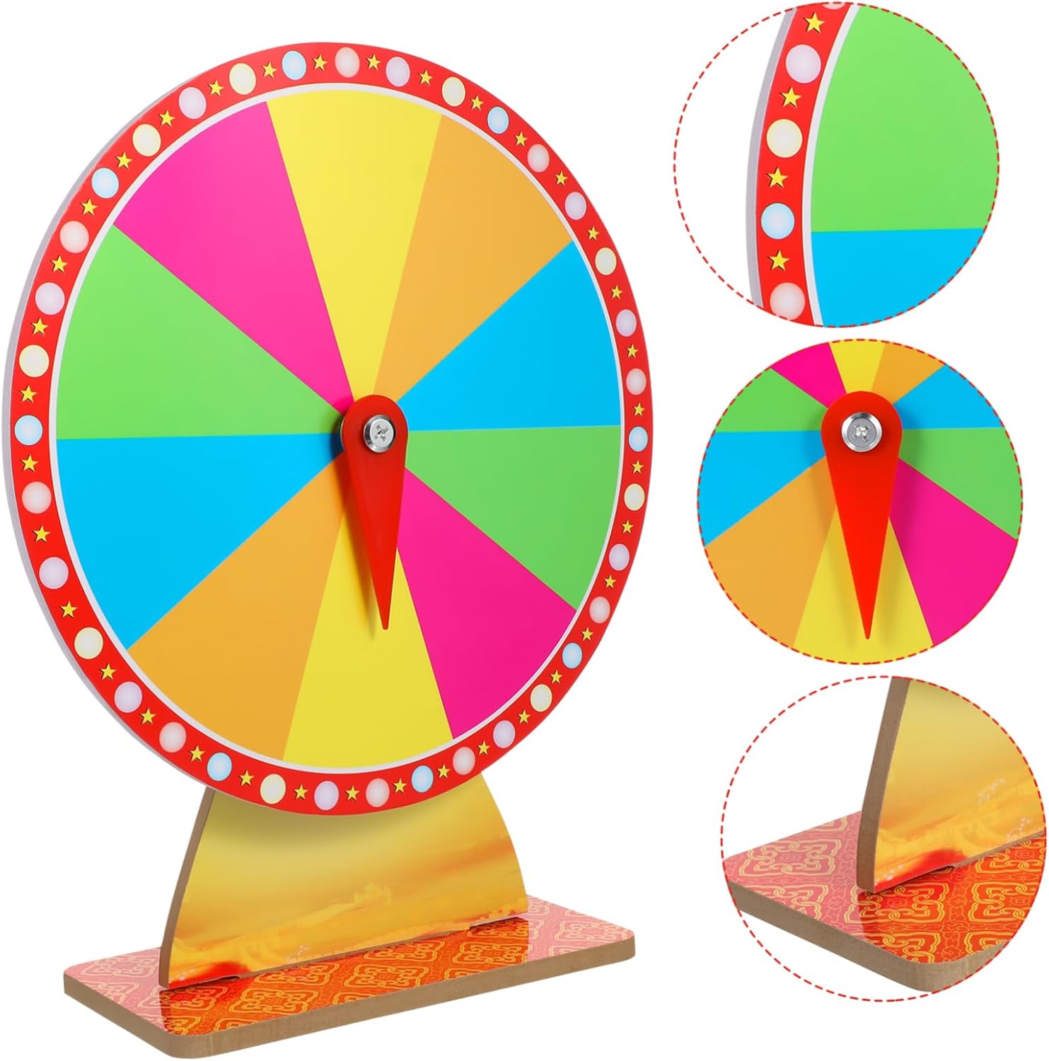 Fortune Roulette Wheel Dry Erase Spinner for Parties Trade Shows Carnivals Rotating Game Lightweight Portable Raffle Wheel for Fun Events