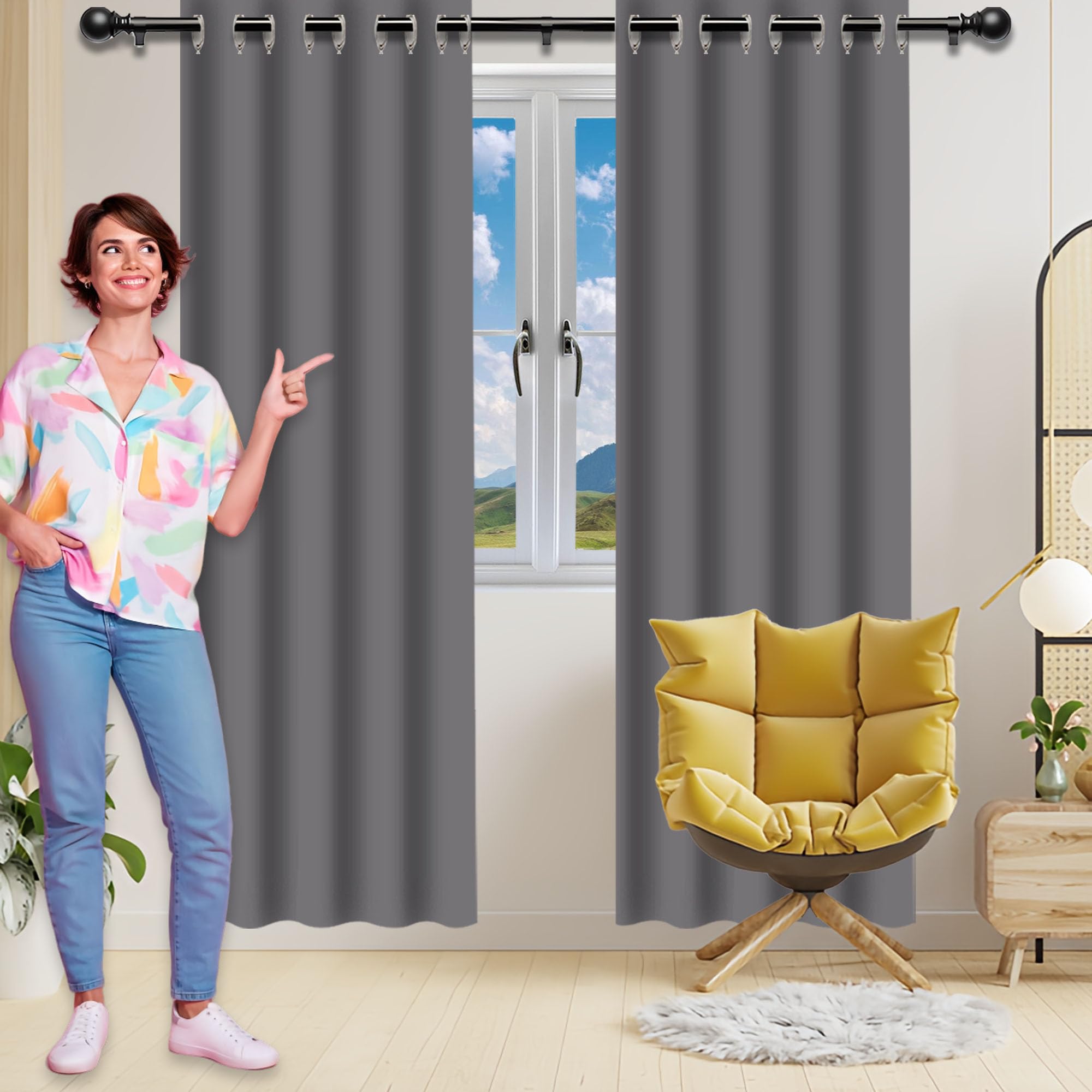 Rideau occultant anti froid pour bloquer la lumière et isoler la chambre