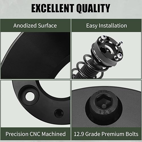 Miniatura 3 de AUTOPTIM - Kit de elevación de nivelación delantera de 2.5 pulgadas, repuesto para Dodge Ram 1500 4WD 2006-2023, Dodge Dakota 2WD 2005-2011