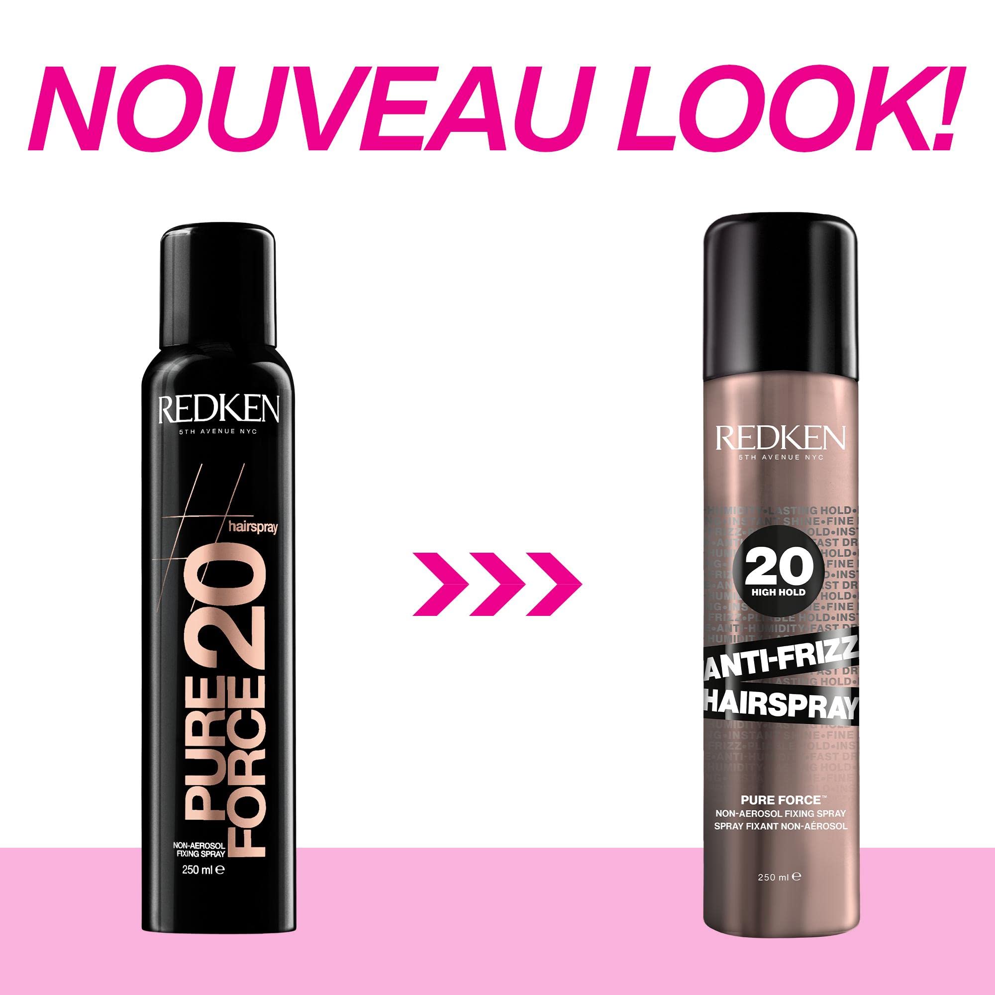 Redken, Laca de fijación anti encrespamiento sin aerosoles, Fijación firme y sin residuos, Fórmula vegana, Anti Frizz, 250ml (Paquete de 2)