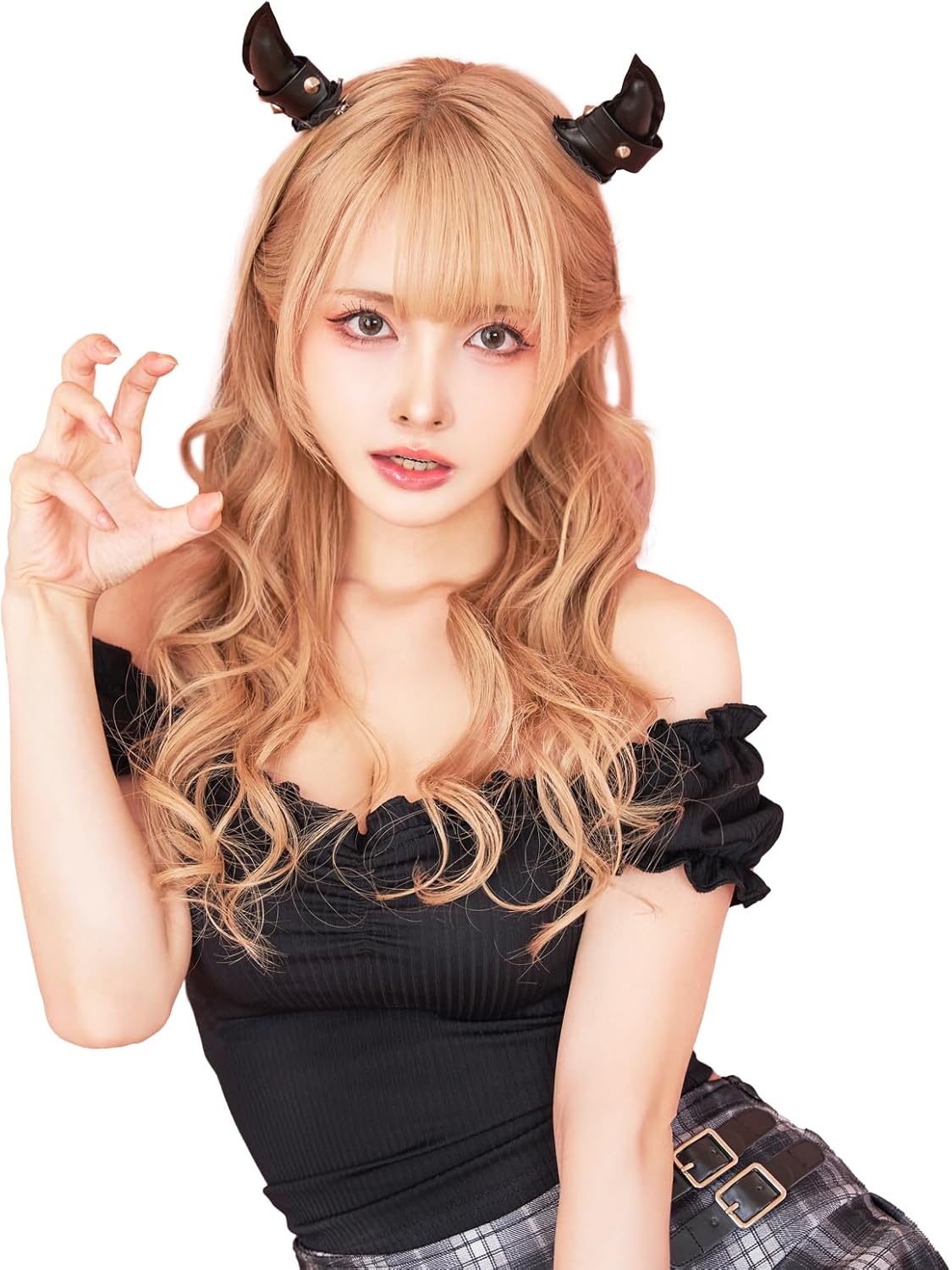 デビル [Malymoon] コスプレ ヘッドピース ヴィラン ブラック 黒 悪魔 デビル マリームーン9990h...