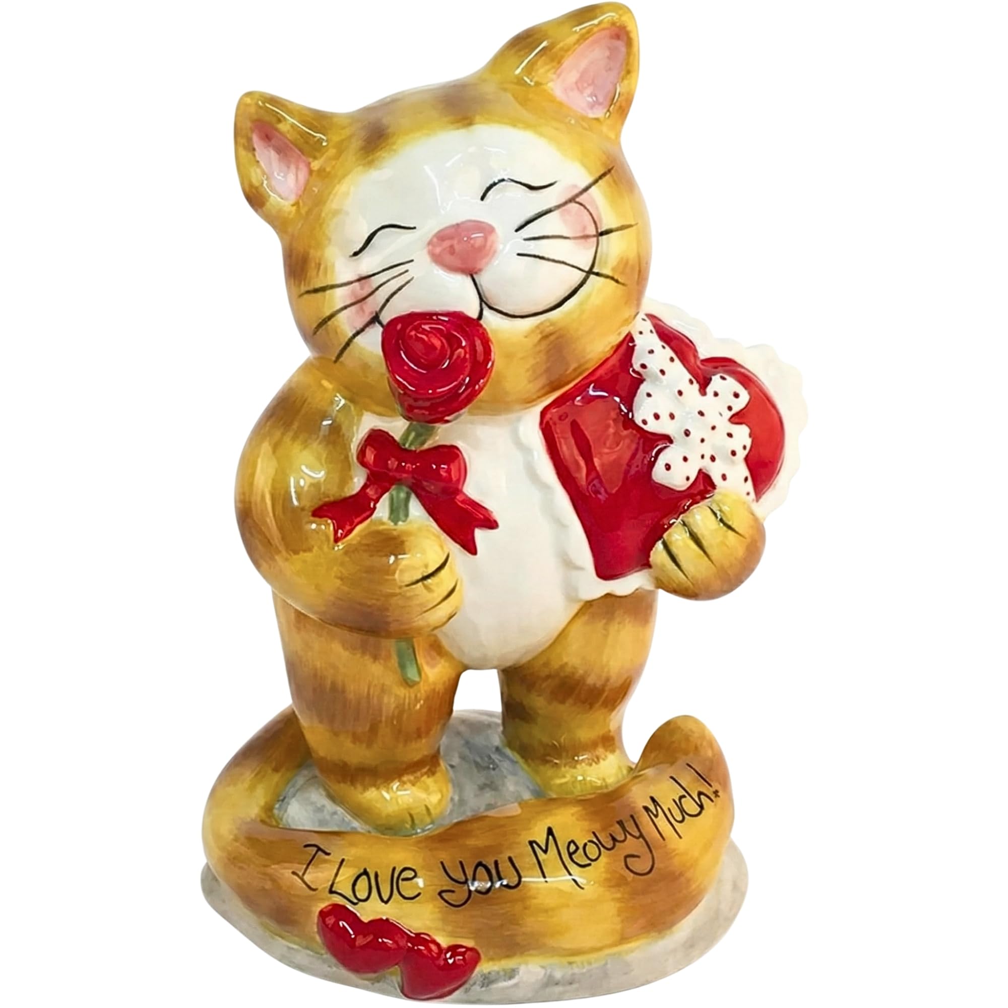 Amazon.com: Blue Sky Clayworks Ceramic I Love You Meowy Cat Figure