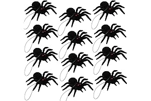 Realistic Hairy Halloween Hanging Spider Decoration