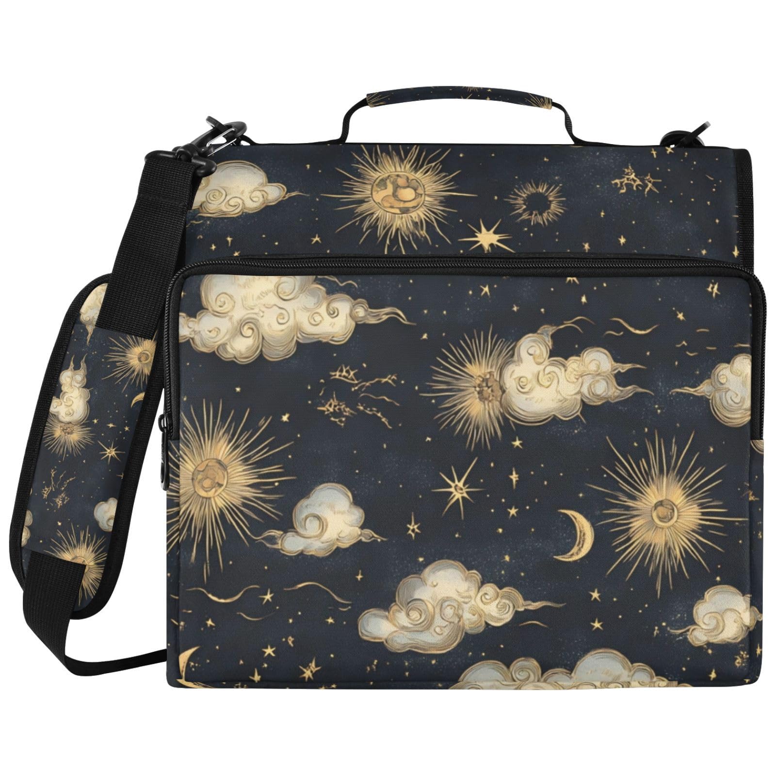 Himmlisches Wolkenmuster, Reißverschluss, 3-Ringbuch-Tasche