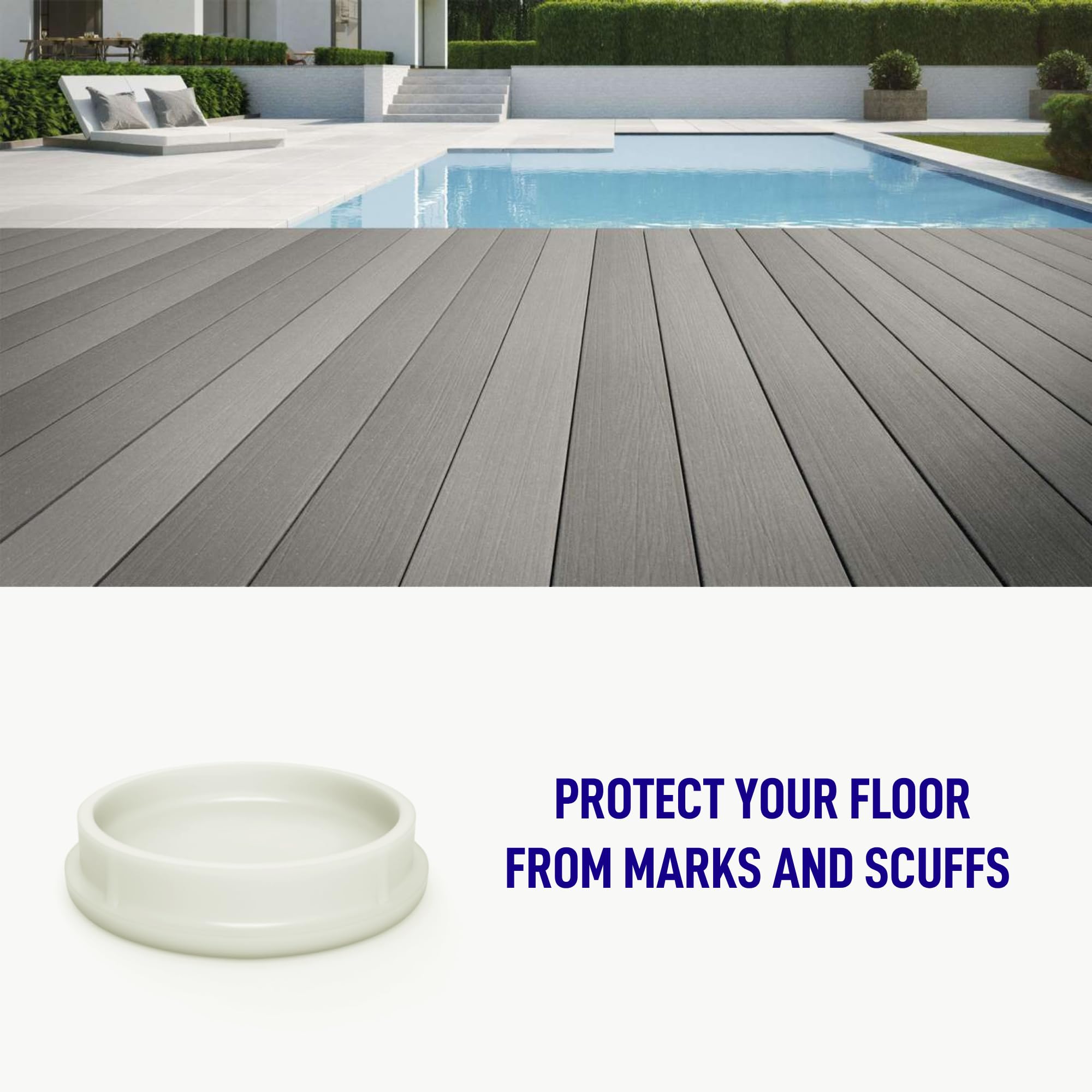 Lot de 20 protections de sol pour pieds de chaise de 3,2 cm – Protections de sol de luxe pour meubles – Protections de sol pour patio, intérieur et extérieur – Patins de chaise pour protection contre