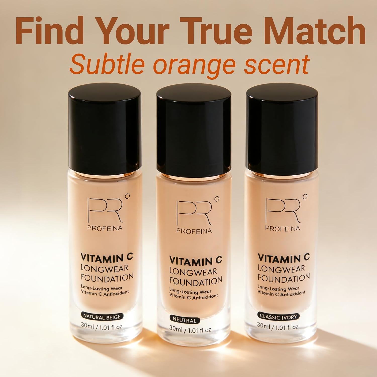 Liquid Foundation - 24Hr Full Coverage Foundation with 2% Vitamin C & Hyaluronic Acid, Long Lasting Makeup for All Skin Types, Waterproof, Natural Finish, 1 Fl Oz (Neutral) - Image 9